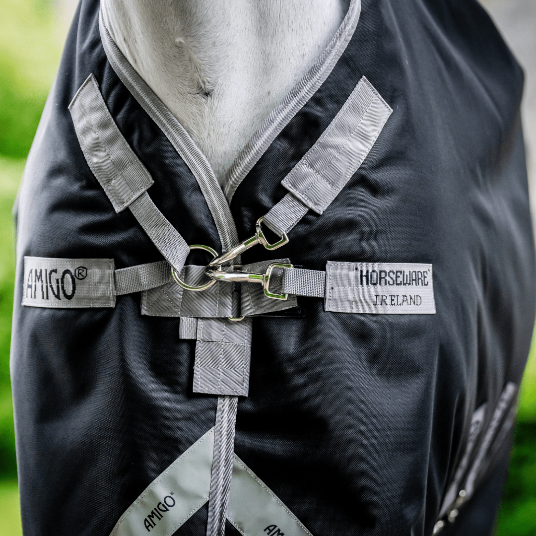 Horseware - Amigo Bravo 12 Plus Regndækken m. hals - 0 gram - Sort - animondo.dk - AARP70 - KJI0 - 45