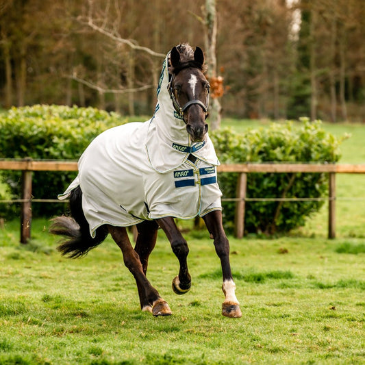 Horseware - Amigo Bug Rug InsektdÊkken - GrÄ/GrÞn - animondo.dk - AFRR70 - IBL0 - 45