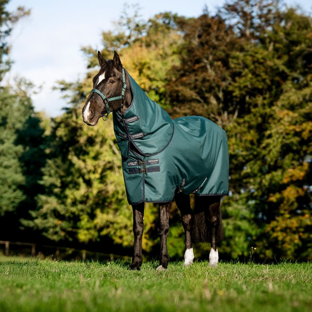 Horseware Amigo - Ripstop Regndækken 900D Plus m. hals - 100 gram - Grøn - animondo.dk - AARPG2 - GBI0 - 66