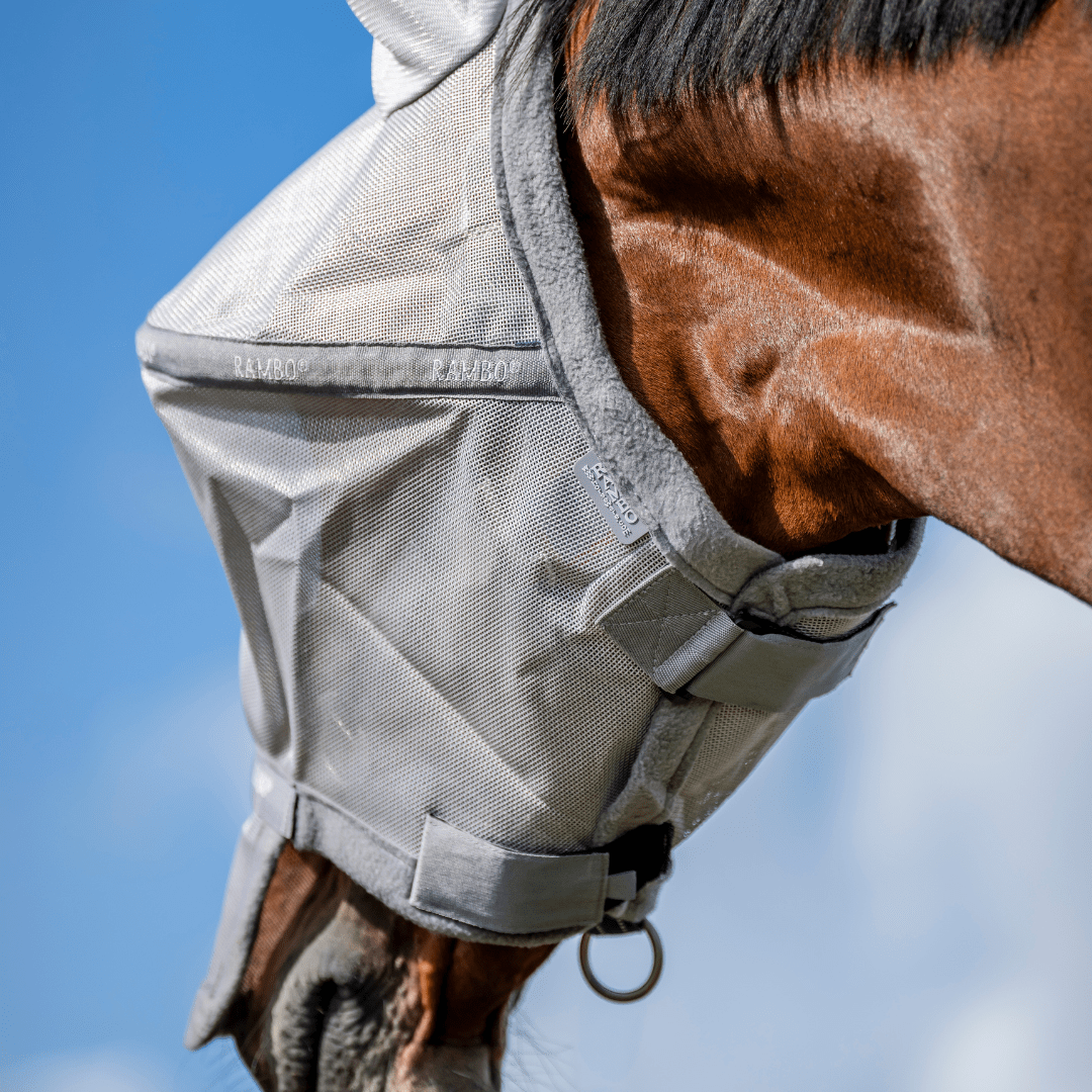 Horseware - Rambo Fluemaske - Sølv/Titaniumgrå - animondo.dk - DMAF15 - IJI0 - SP