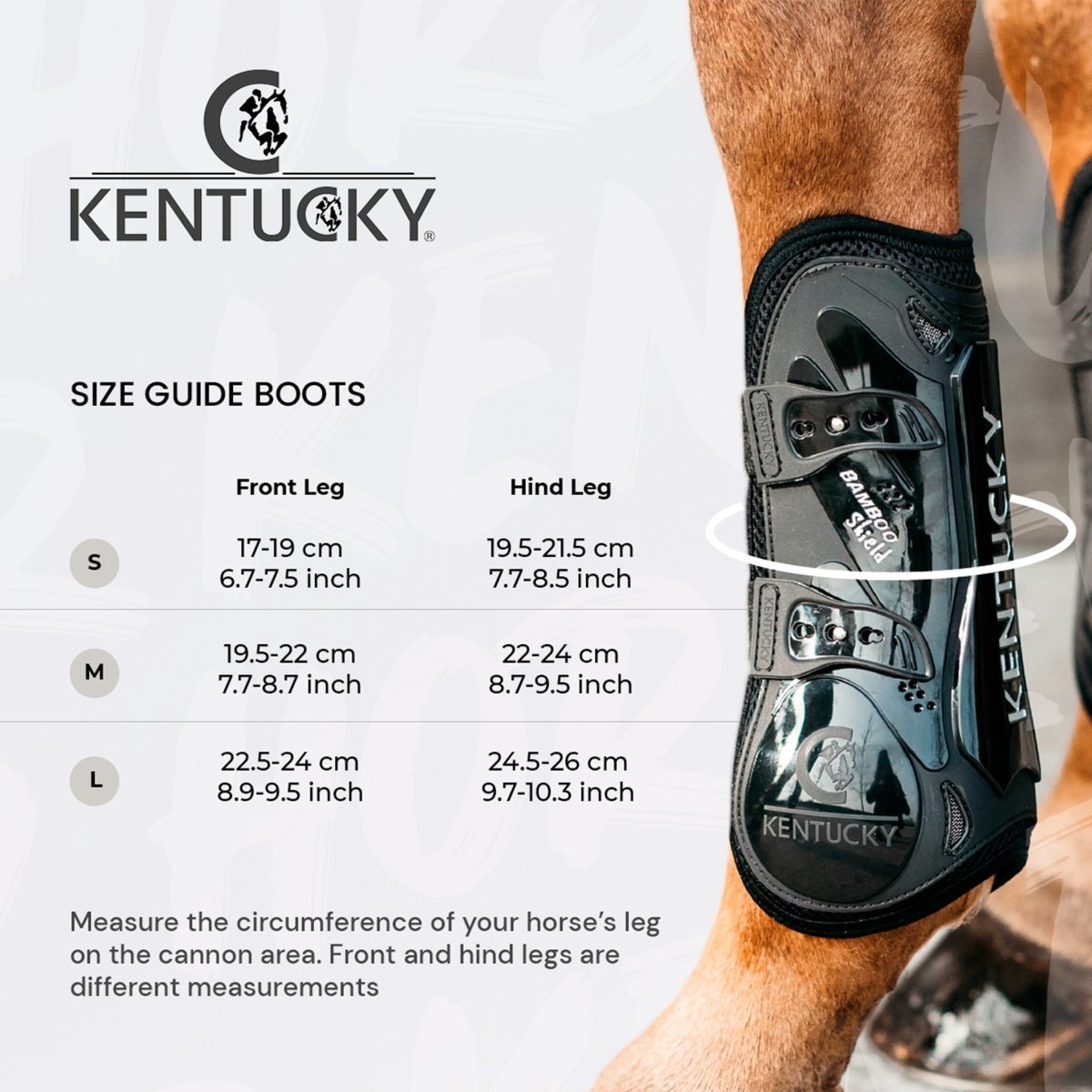 Kentucky Horsewear Bamboo Elastic Vegan Sheepskin Gamacher, Forben - Sort - animondo.dk