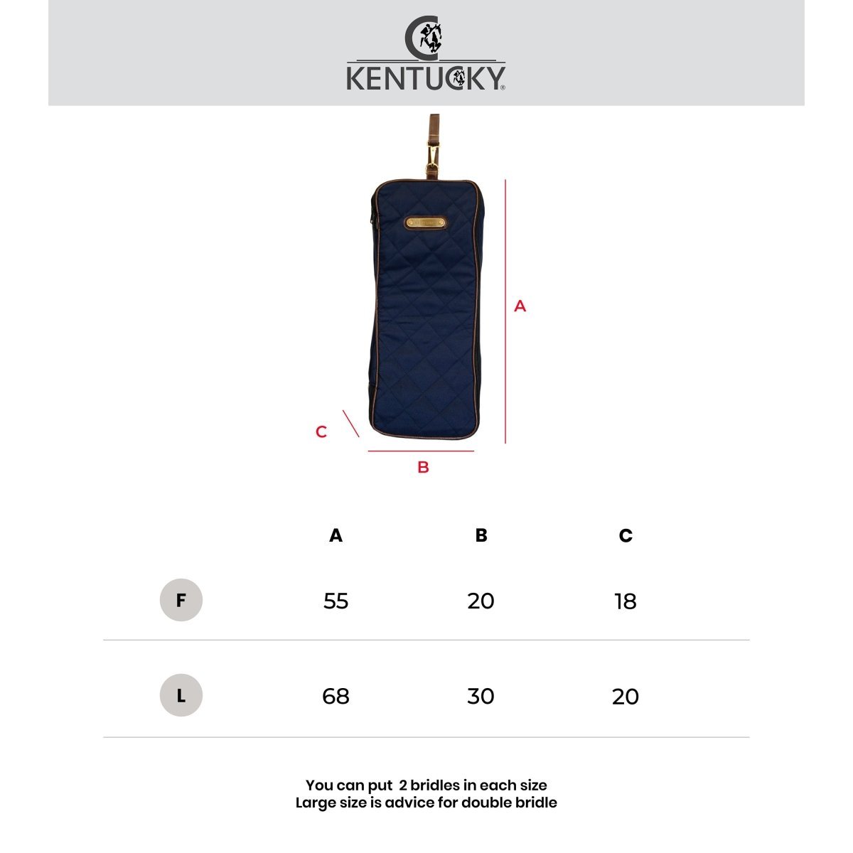 Kentucky Horsewear Trensetaske - Grå - animondo.dk - 82107 - 08 - F