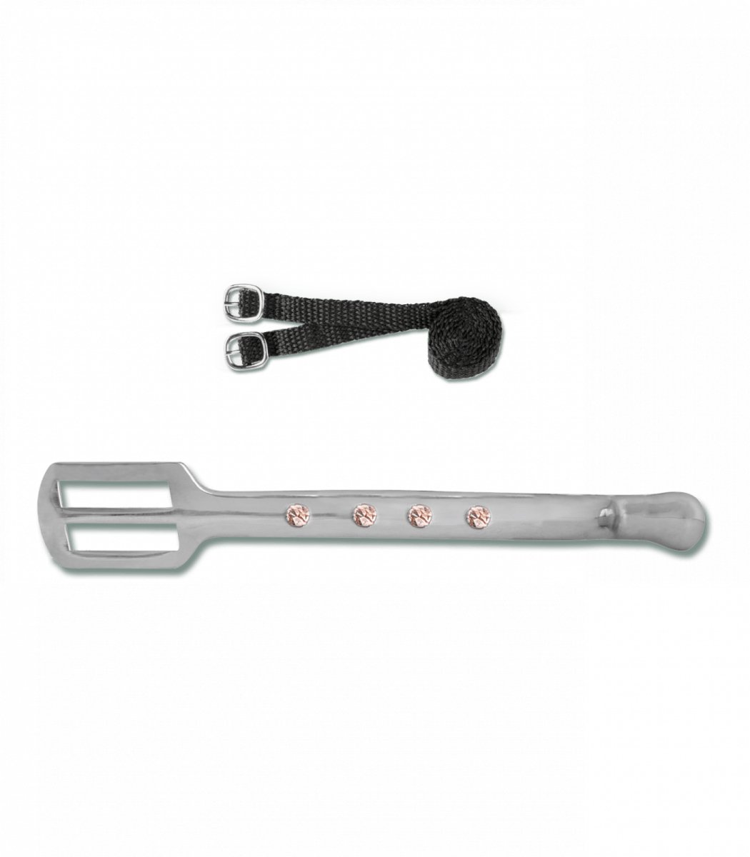 Waldhausen Spurs Crystal, rosé gold, with Straps, children, 15 mm - animondo.dk