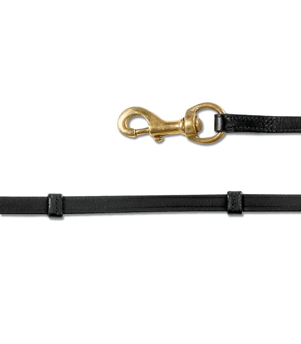 Waldhausen Tøjler til islandsk trense m. pistolhage sort/messing - animondo.dk