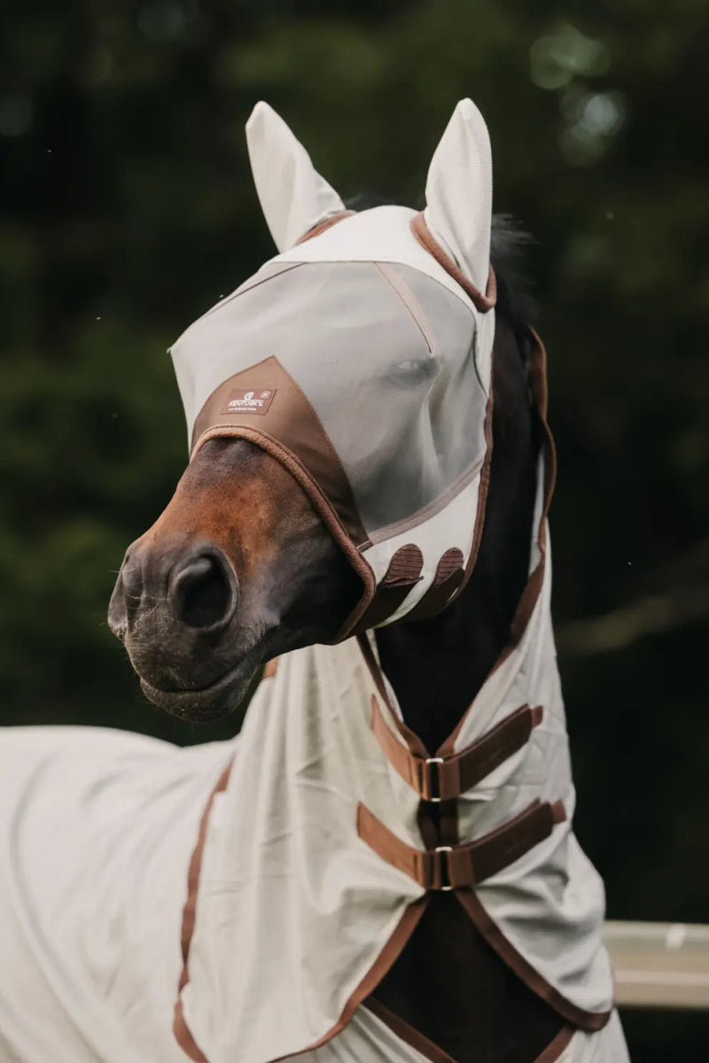 Fly Mask Classic with ears - Silver - animondo.dk - 42646-42-COB