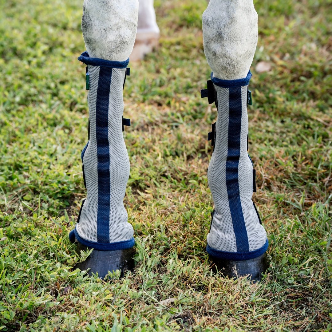 Horseware - Fly Boots - Sølv/Navy - animondo.dk - DBHF22 - IB00 - PY