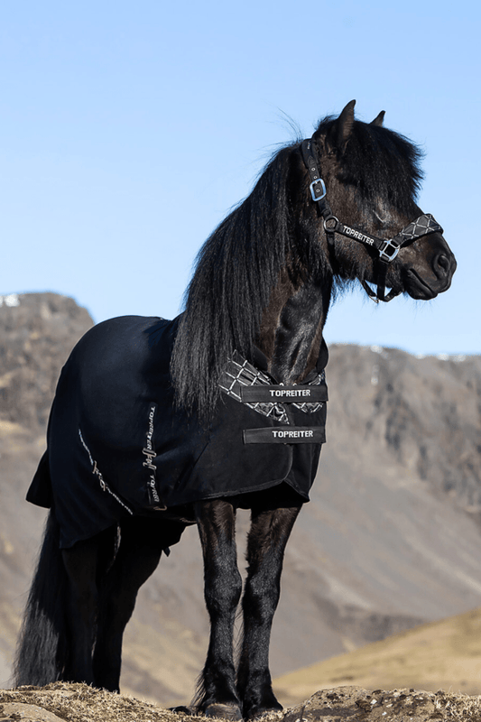 Top Reiter - Svedtransporterende fleece dækken "Klaki" - Sort - animondo.dk - DE - FLE - KLK - BL - 125