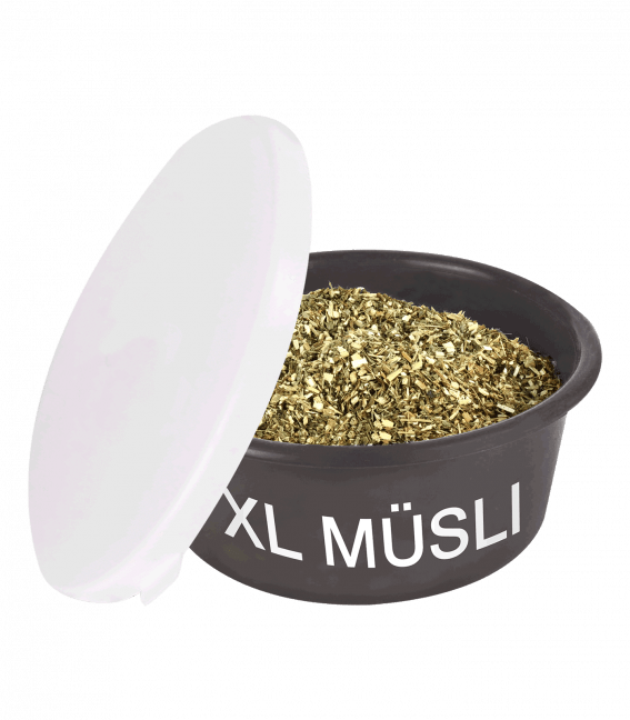 Waldhausen XL Müsli Bøtte m. Låg - Grå - 8 L - animondo.dk - 1502710+1502799