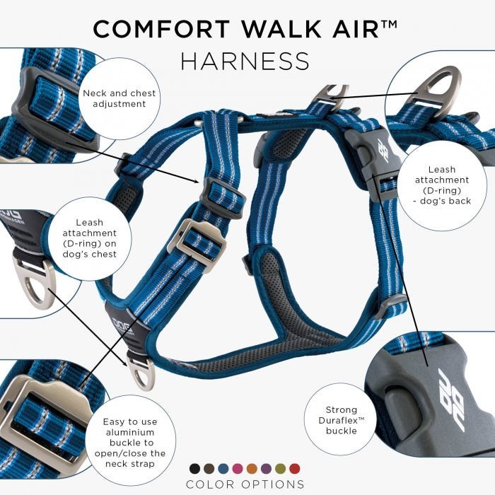 Dog Copenhagen Sele - "Comfort Walk Air™" - Blå - animondo.dk - HAR0342