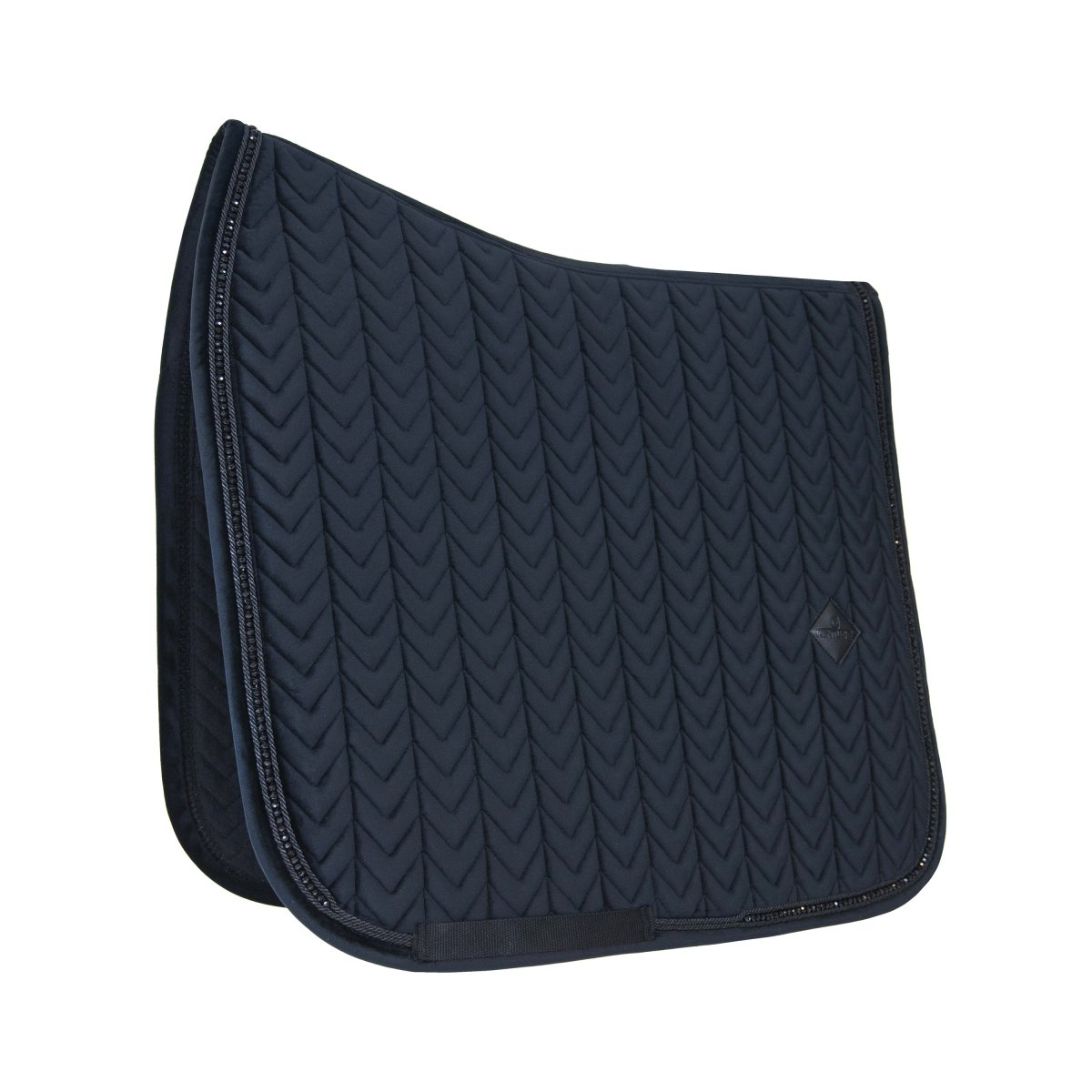 Kentucky Horsewear Velvet Pearls Dressurunderlag - Sort - animondo.dk
