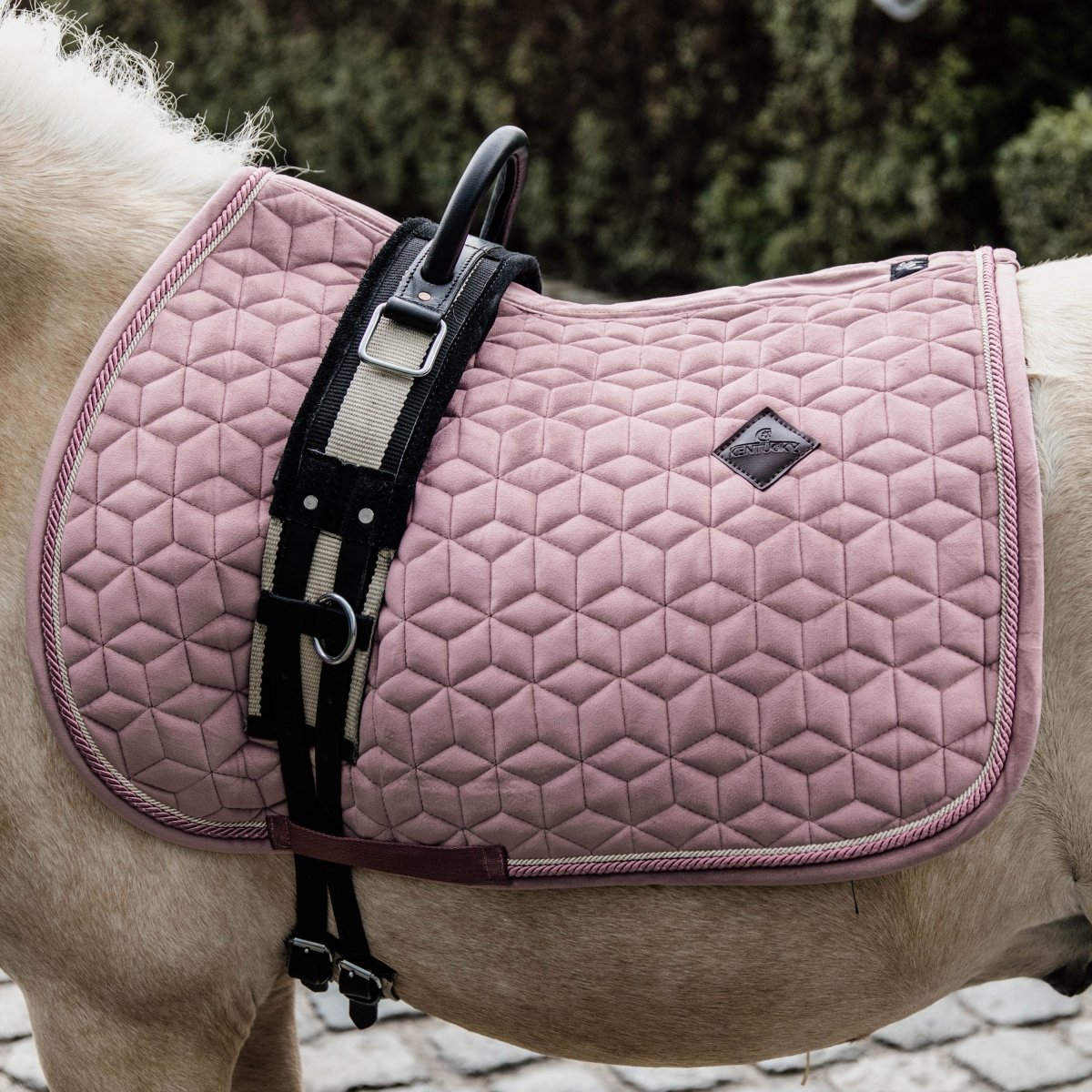 Kentucky Horsewear Velvet Pony Sadelunderlag - Old rose - animondo.dk