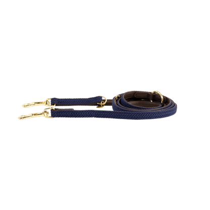 Kentucky Plaited Nylon Dog Lead - Navy - animondo.dk