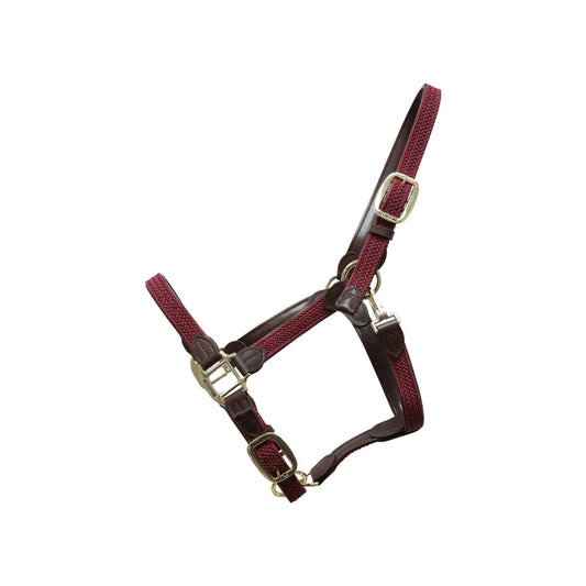 Kentucky Plaited Nylon Halter - Bordeaux - animondo.dk