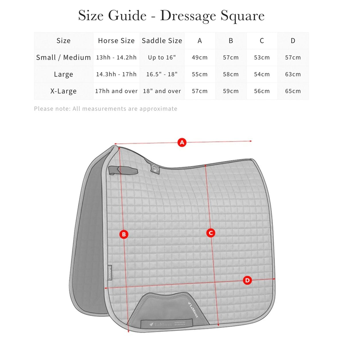 LeMieux Carbon Mesh Dressage Square Sadelunderlag - Sort - animondo.dk