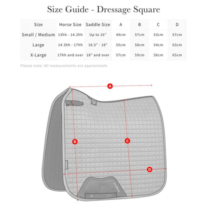 LeMieux Carbon Mesh Dressage Square Sadelunderlag - Sort - animondo.dk