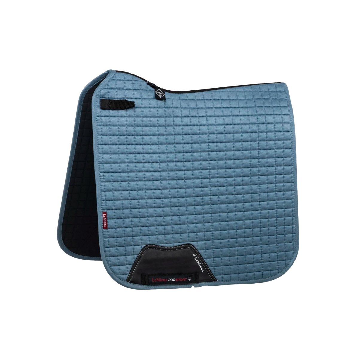 LeMieux Suede Dressage Square Sadelunderlag - Ice Blue - animondo.dk