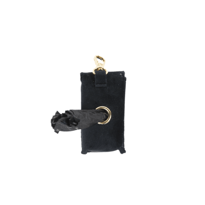 Poop Bag Square Velvet - Sort - animondo.dk