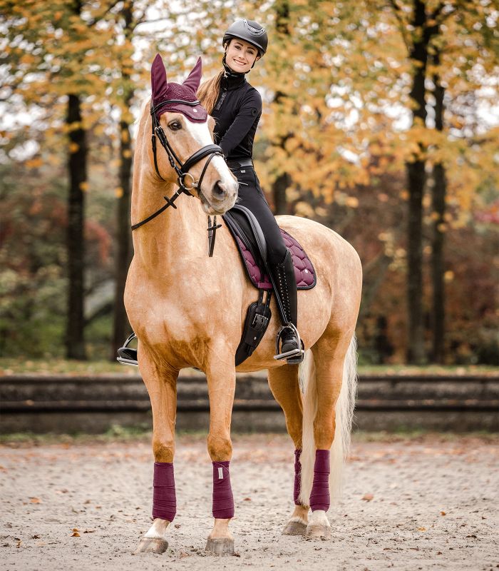 Waldhausen Basic Fleecebandager - Burgundyred - animondo.dk